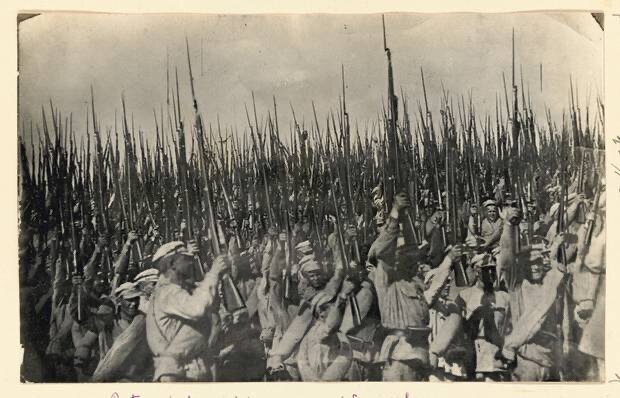 Civil war between red and white armies