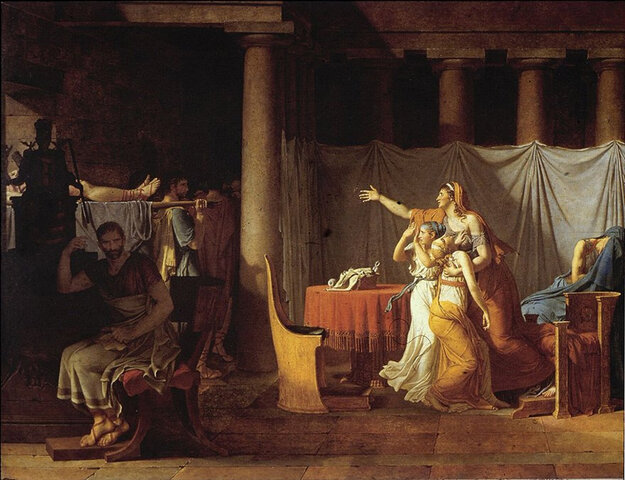 I Littori portano a Bruto le salme dei figli- Jacques Louis David