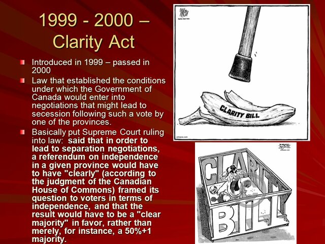 La loi sur la clarté référendaire