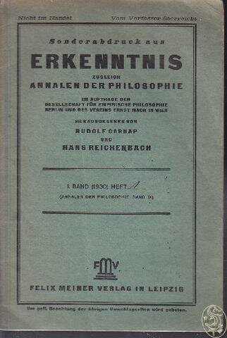 Began Editing Journal "Erkenntnis"
