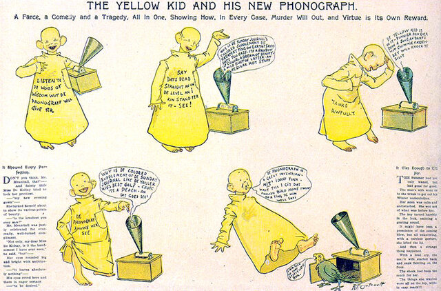 Richard F. Outcault. Primer exemplar de Yellow Kid.