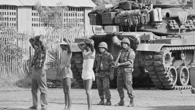 U.S. Invades Caribbean Island of Grenada After A Coup By Marxist Faction In The Government