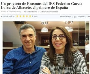 1º Proyecto Erasmus+ F.P. Noticia en el diario digital Albacete Abierto