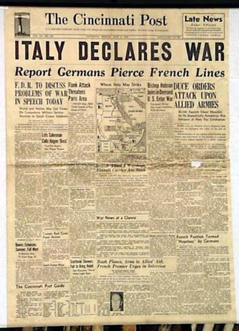 Italy Joins WWII on Germany's Side