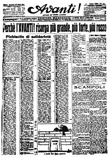 Mussolini begins work as editor for the Socialist Party newspaper Avanti