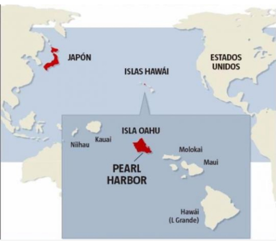 Japón ataca la base norteamericana de Pearl Harbour. Estados Unidos añade al conflicto.