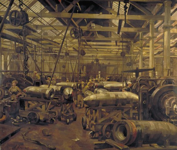 Anna Airy, Shop for Machining 15-inch Shells: Singer Manufacturing Company, Clydebank, Glasgow,