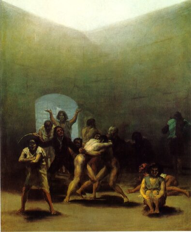 Francisco Goya completa "Patio con Lunáticos".