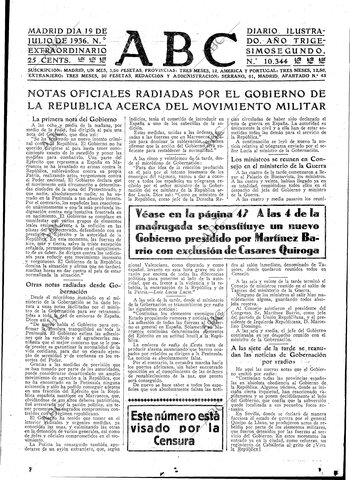 Inicio Guerra Civil Española