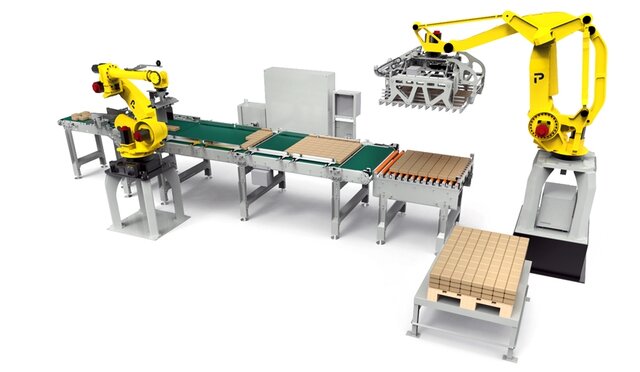 Primer robot "palletizing"