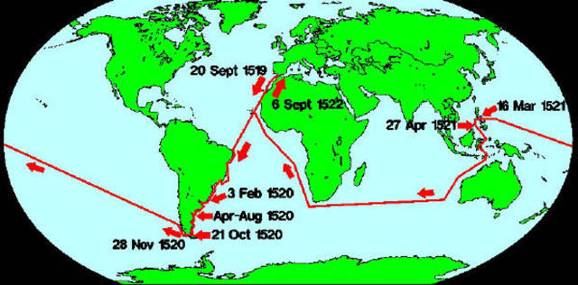 Portugese Explorer Ferdinand Magellan Attempts to Circumnavigate the world.