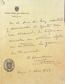 L'última part de la Guerra Civil Espanyola