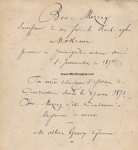 The French capture Cheik Mokrani's brother, Boumezrag