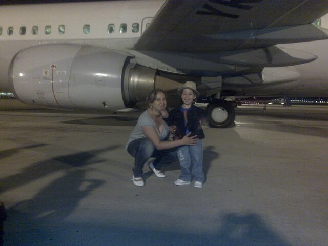 La primera vez que fui en avión.