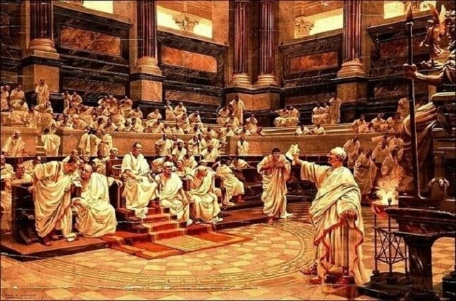 Los senadores