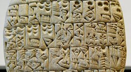 Timeline: Apareix l'escriptura a Mesopotàmia. Comença l'Edat Antiga