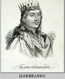 Sale al trono Liutprando come re Longobardo