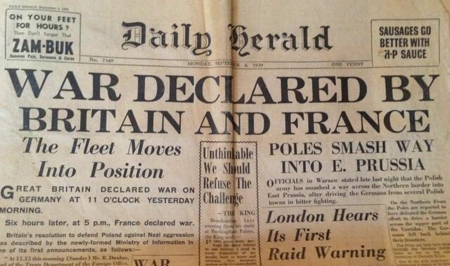 Britain and France Declare War on Germany