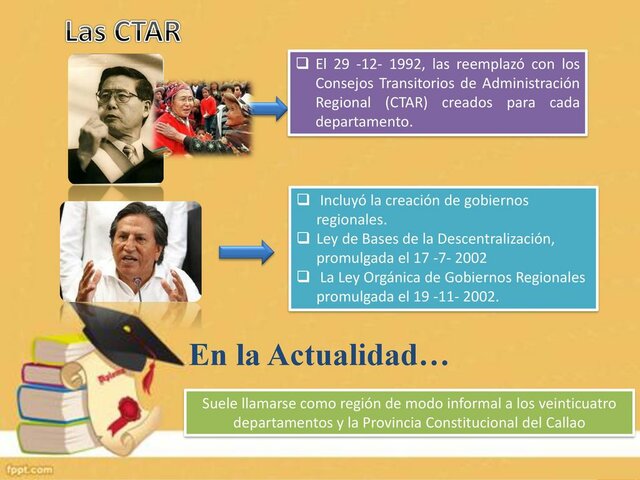 Los Gobiernos regionales se reemplazaron por CTAR