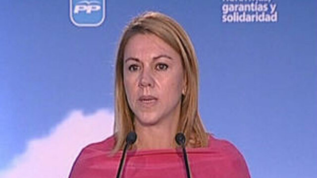 Cospedal sugiere que el objetivo de las protestas de Burgos no era parar las obras.