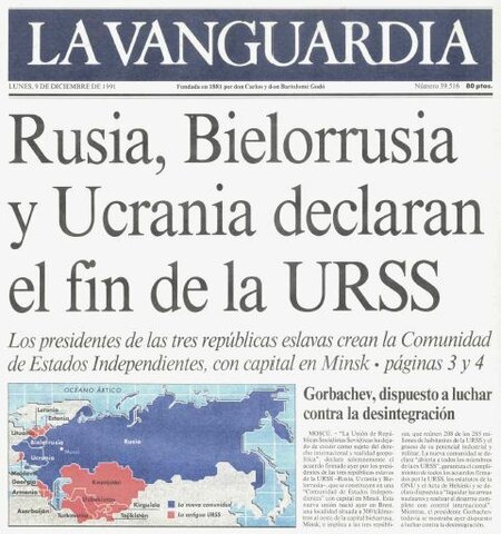 Caída URSS y final Guerra Fría