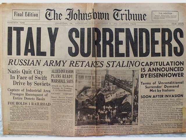 Italy Surrenders to Allied Powers