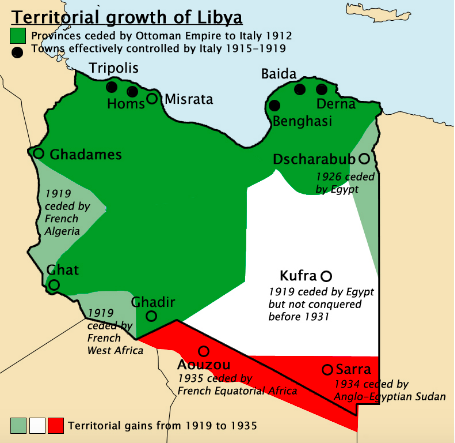 Italy invades and takes over Libya