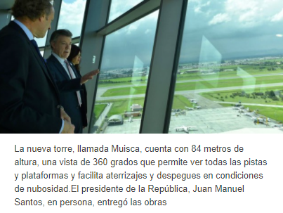 INAGURACIÓN DE LA NUEVA TORRE DEL AEROPUERTO EL DORADO