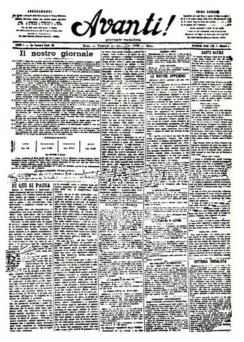 Mussolini begins work as editor for the Socialist Party newspaper "Avanti!"