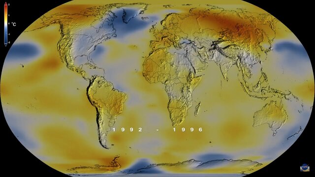 Temperatura Global 1992 - 1996