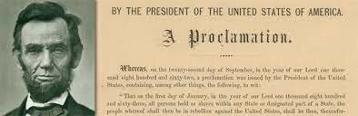 Issuing of the Emancipation Proclamation