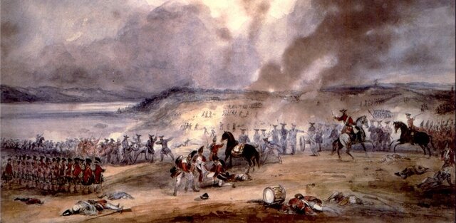 English soldiers in the Battle of the Plains of Abraham