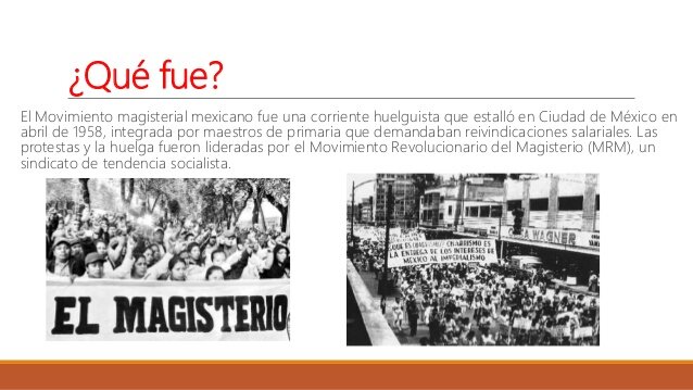 MOVIMIENTO MAGISTERIAL DE 1958 EN MEXICO