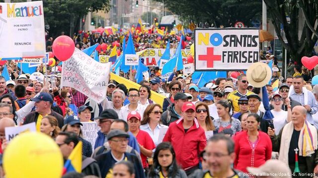 Marchas en protesta contra Gobierno de Santos (2016)