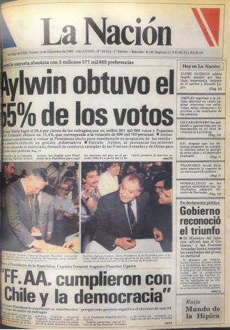 Primeras elecciones presidenciales y parlamentarias, resultando elegido Patricio Aylwin Azócar como presidente.
