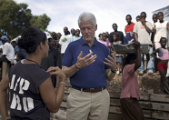 L'ancien président des États-Unis Bill Clinton à Haïti