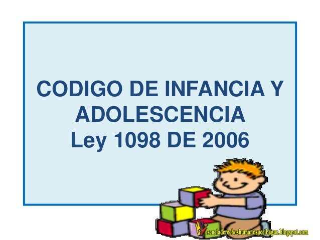 Código de infancia y adolescencia Colombia