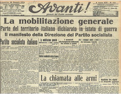 Mussolini begins work as editor for the Socialist Party newspaper Avanti