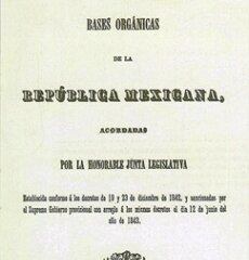 Bases de la Organización Política de la República Mexicana.