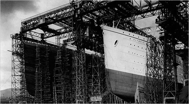 The Hull of the Titanic is Launched