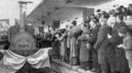 Timeline: 1957: Inauguración del Ferrocarril del Oeste