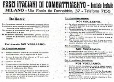 Fascio di Combattimento formed in Milan