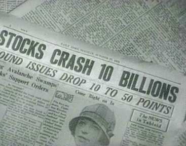 el hundimiento de la bolsa de New York