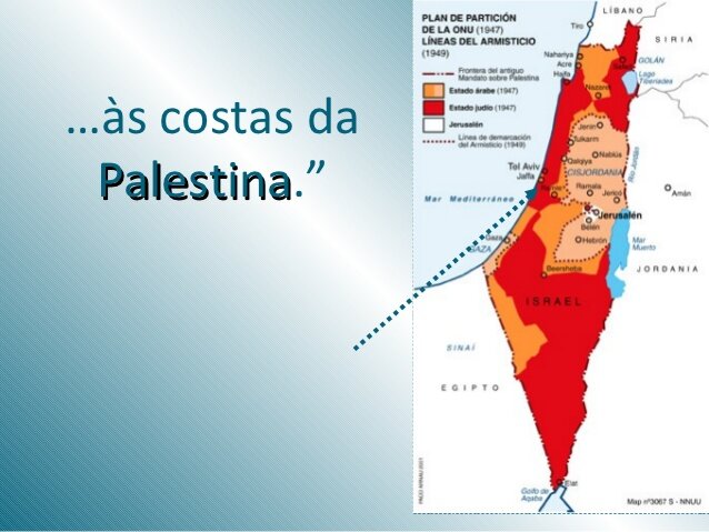 Chegada do Cavaleiro às costas Palestina.