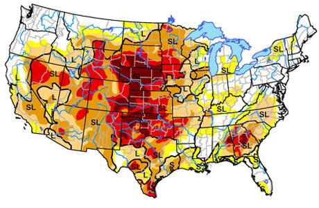 sequía de los estados agrícolas