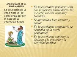 Educación en la edad antigua