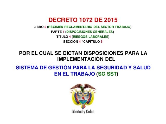 Decreto 1072 de 2015