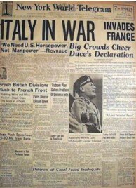 Italy enters WW II on side of Germany