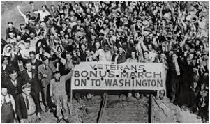 Bonus Army (wwi vets) march on Washington demanding compensation