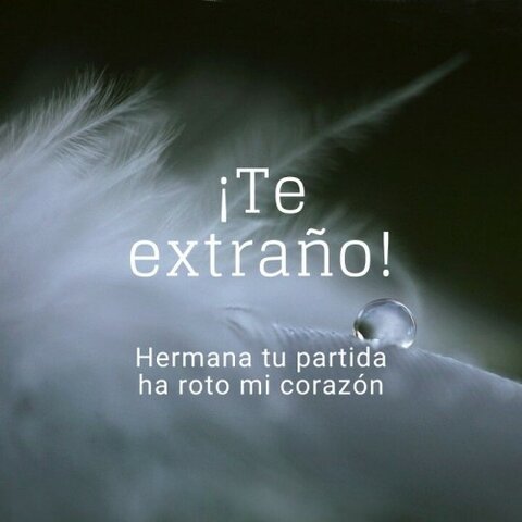 Fallecimiento de hermana